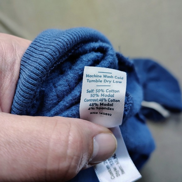 Marine Layer Afternoon Full Zip Hoodie Jacket Blue Medium Soft Casual Sweatshirt - Picture 6 of 10